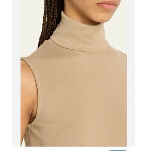 NWOT Róhe Fine Merino Sleeveless Turtleneck in Caramel SZ XS